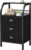 Night Stand Nightstand with Drawer Black Nightstands Storage Night Stands 3 by Jixlantuc