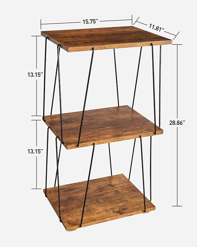 Side Table Set of 2, Tall End Table, Small Accent Table, Bedside Table - Image 3