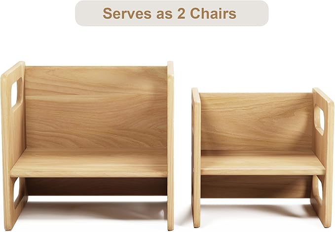 Montessori Weaning Table and Chair Set, Real Hardwood, Desk - Image 5