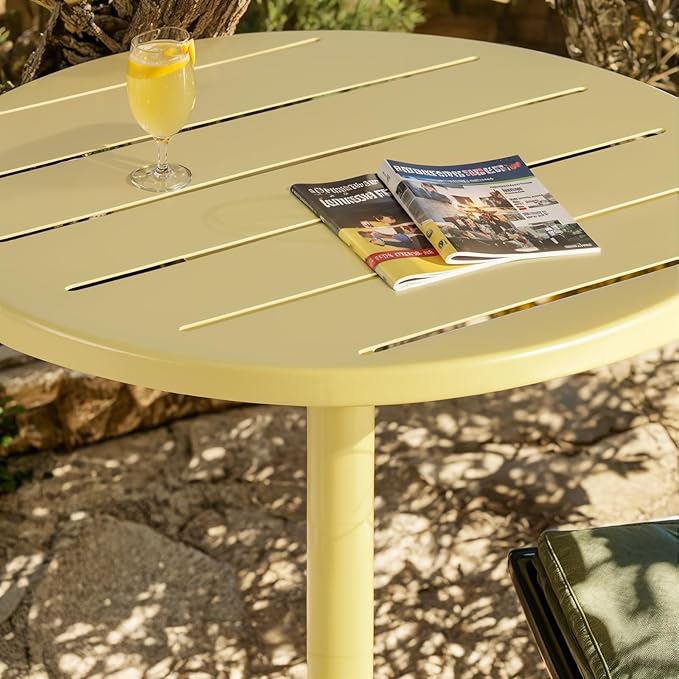 42" Tall Modern Industrial Bar Table-23.6" Dia Round Metal Top Standing Pub - Image 7