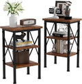 VECELO Modern Nightstands X-Design Side End Table Night Stand by VECELO