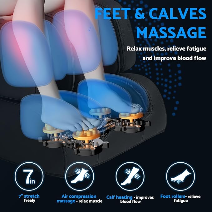 Massage Chair, Zero Gravity Full Body Massage Chair Extra Large Shiatsu - Image 5