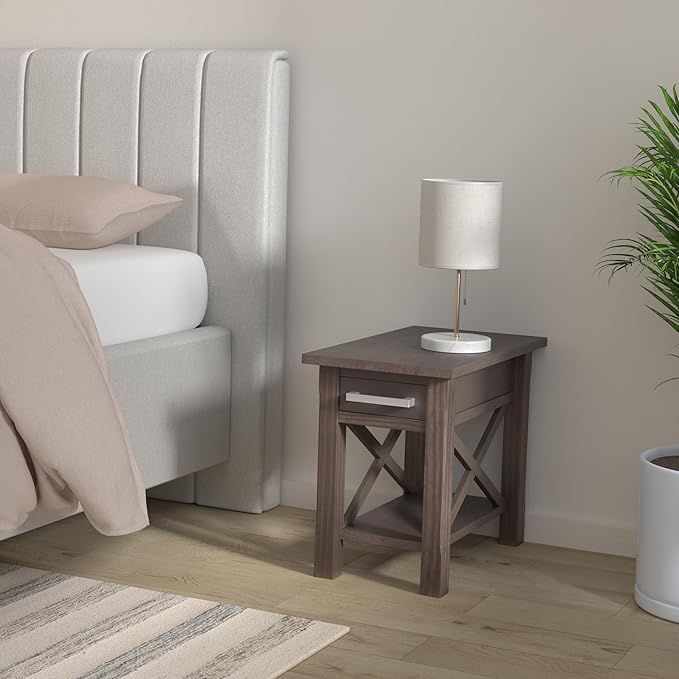SIMPLIHOME Kitchener SOLID WOOD 14 inch Wide Rectangle Contemporary Narrow Side - Image 2