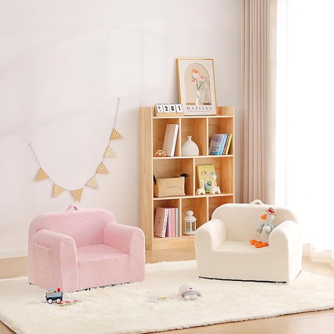 Toddler Chair Plush Kids Couch, Comfy Kids Sofa Toddler Lounger Chair - Image 9