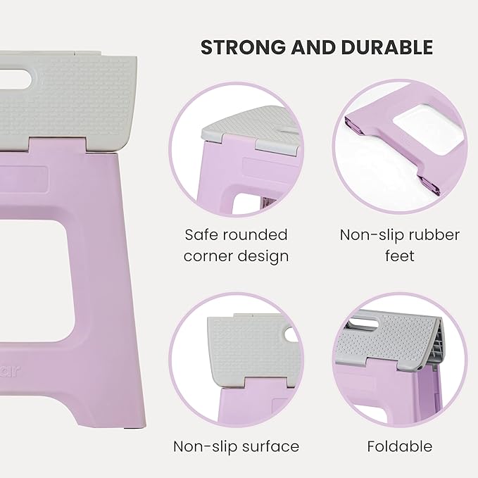 Vigar Compact Step Stool Foldable, 12-1/2-inch Step Stools - Image 4
