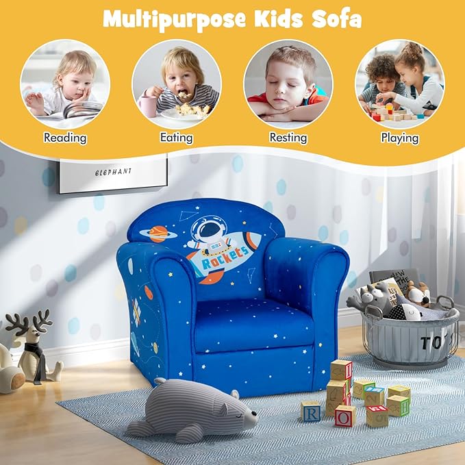 Costzon Kids Couch, Children's Sofa Armrest Chair - Image 7