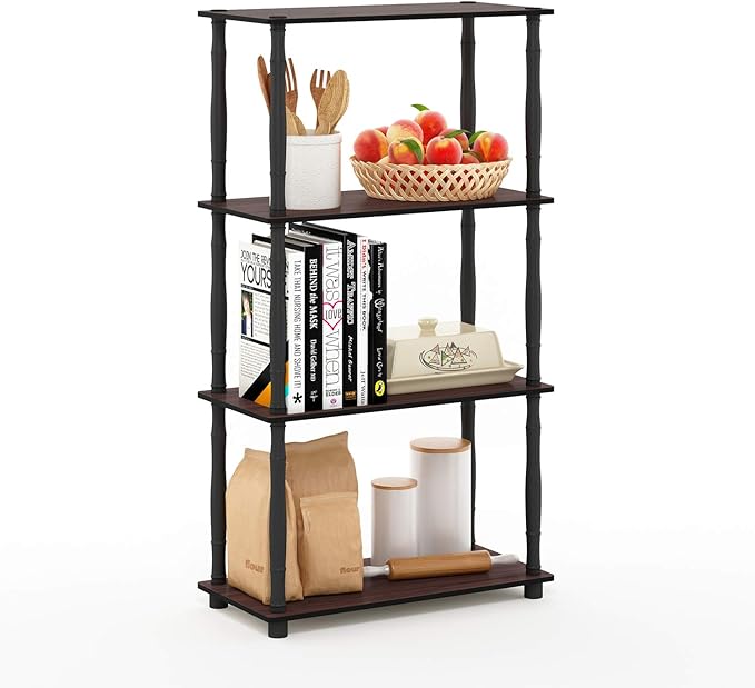 Furinno Turn-N-Tube 4-Tier Multipurpose Shelf Display Rack, Classic Tubes - Image 9