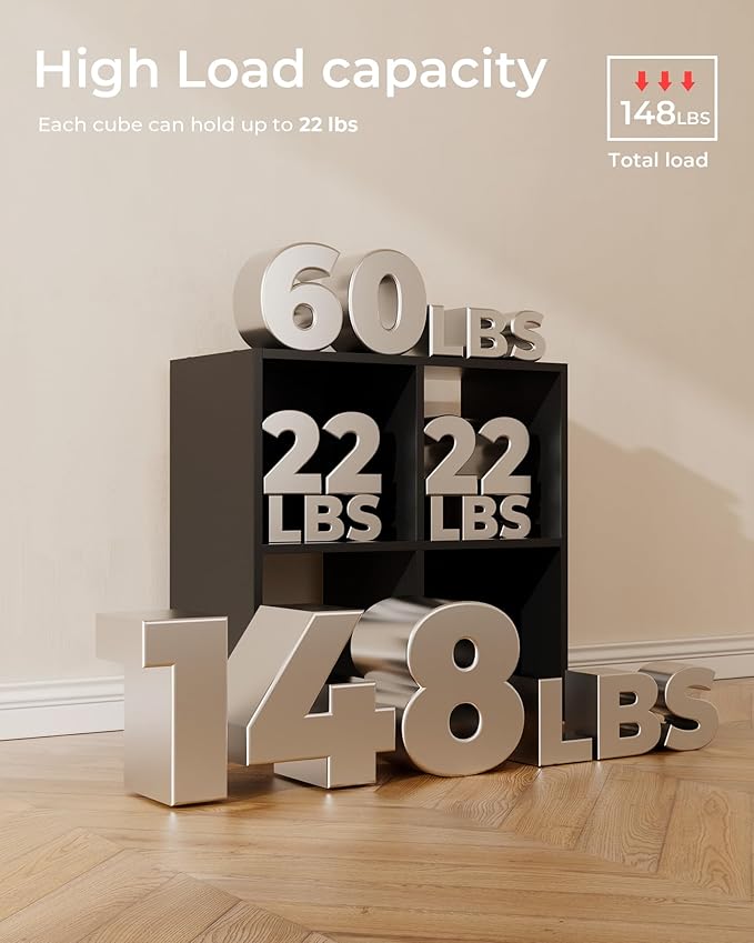GTPLAYER 4-Cube Storage Organizer, Fits 11" Bins, Vertical or Horizontal Use - Image 5