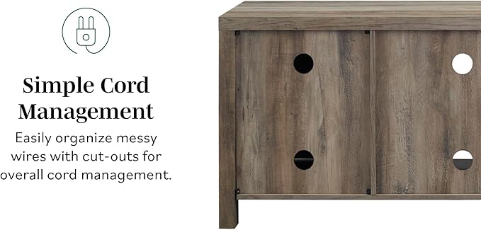 Walker Edison Georgetown Modern Farmhouse Double Barn Door TV Stand - Image 4