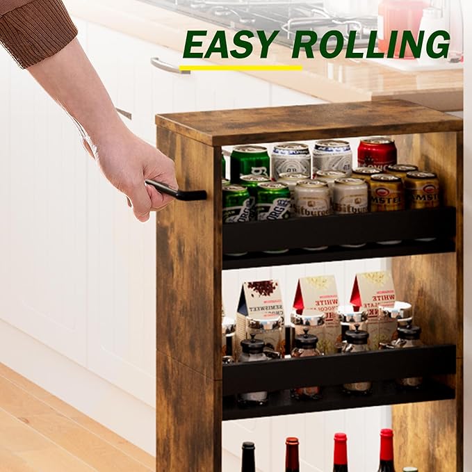 TEAMIX 4 Tier Slim Storage Cart - Image 2