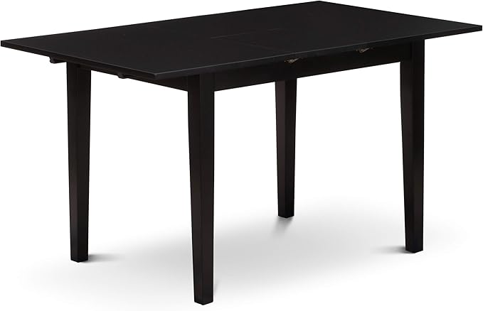 East West Furniture NOBR3-BLK-17 3 Piece Dining Room Table Set Contains a - Image 3
