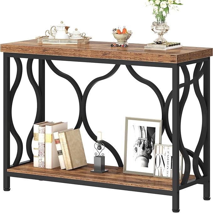 IBF 39.4" Narrow Console Table, Farmhouse Entryway Table in Living Room Hallway - Image 9
