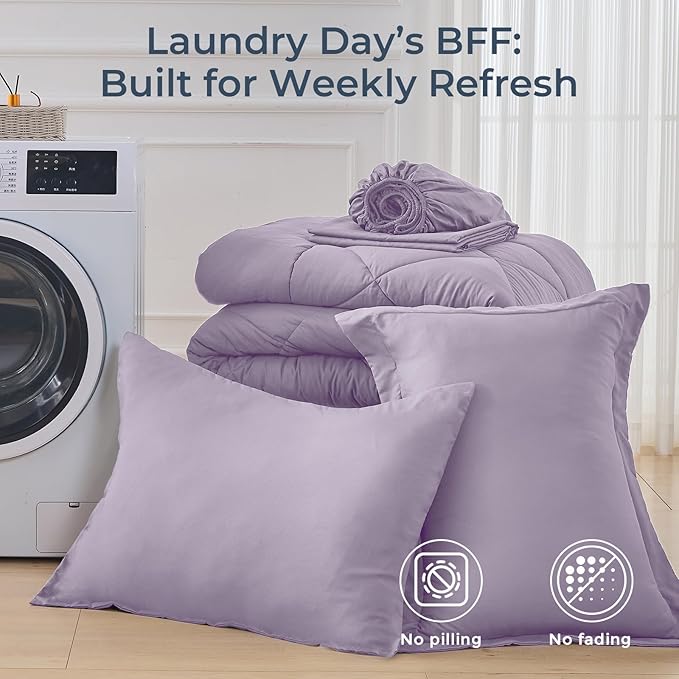 HEVUMYI Purple Twin-XL Comforter Set - Image 7