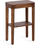 Kate and Laurel Talcott Modern Rectangle Wood Side Table, Walnut Brown by KateandLaurel
