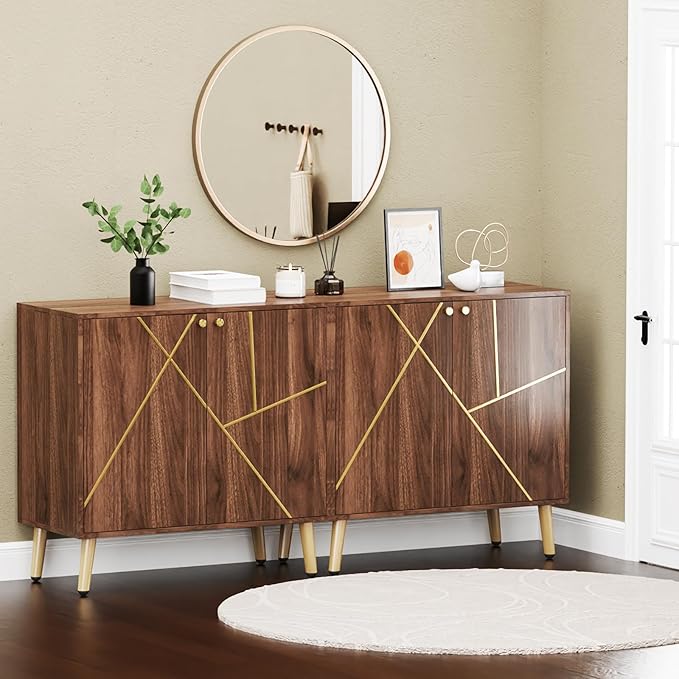 Storage Cabinet, Free Standing Buffet Cabinet, Morden Sideboard and Buffet - Image 9