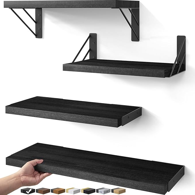 BAYKA Wall Shelves for Bedroom Decor, Floating Shelves for Wall Storage by BAYKA
