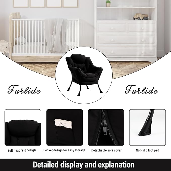 Lazy Chair for Living Room, Modern Accent Chairs - Image 6