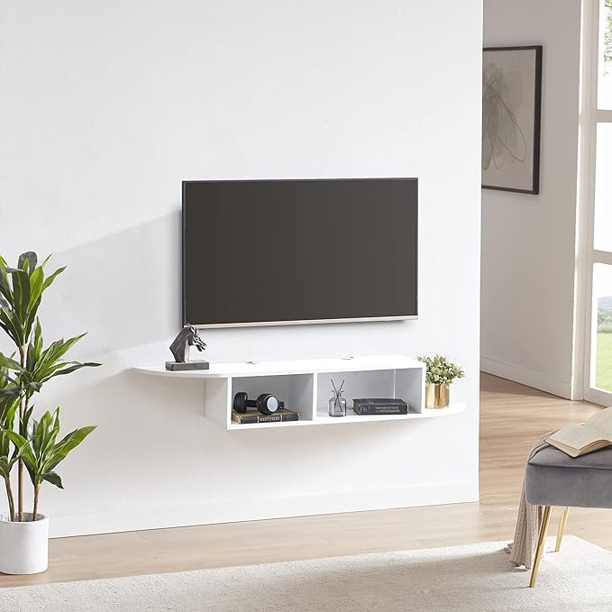 GHC Floating TV Stand, Wall Mounted Entertainment Center and Cabinet Shelf - Image 5