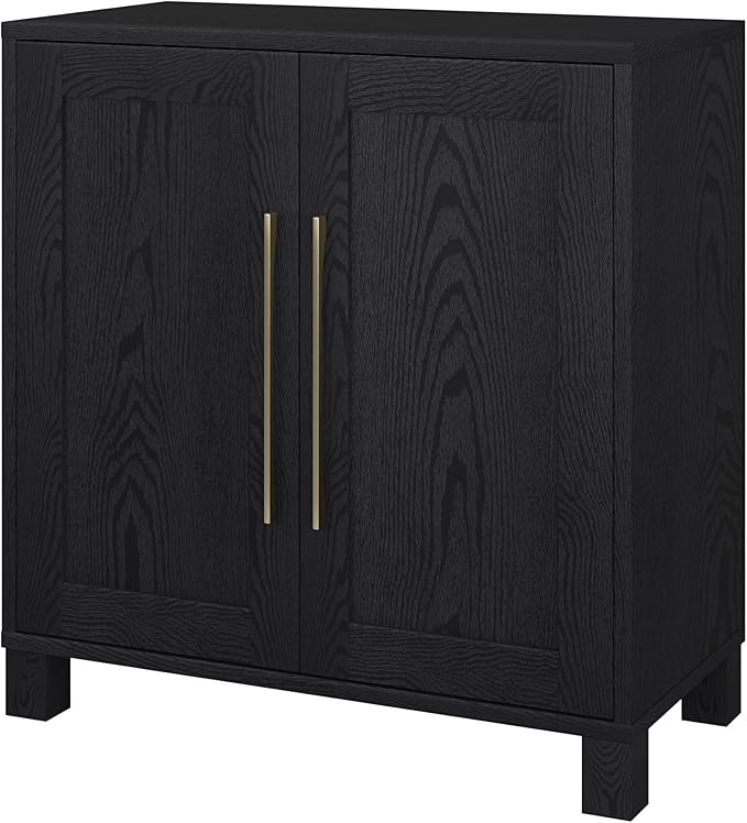 Henn&Hart 28" Wide Rectangular Accent Cabinet in Natural Black, - Image 8