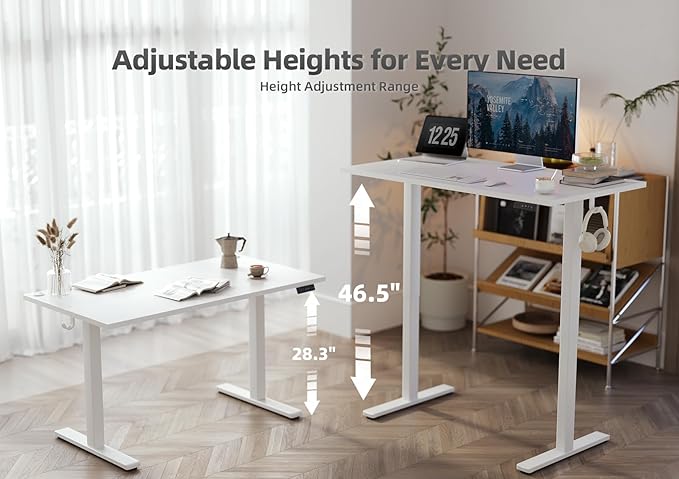Seang Standing Desk with Adjustable Height, 63x24 Inch Electric Stand Up Desk - Image 4