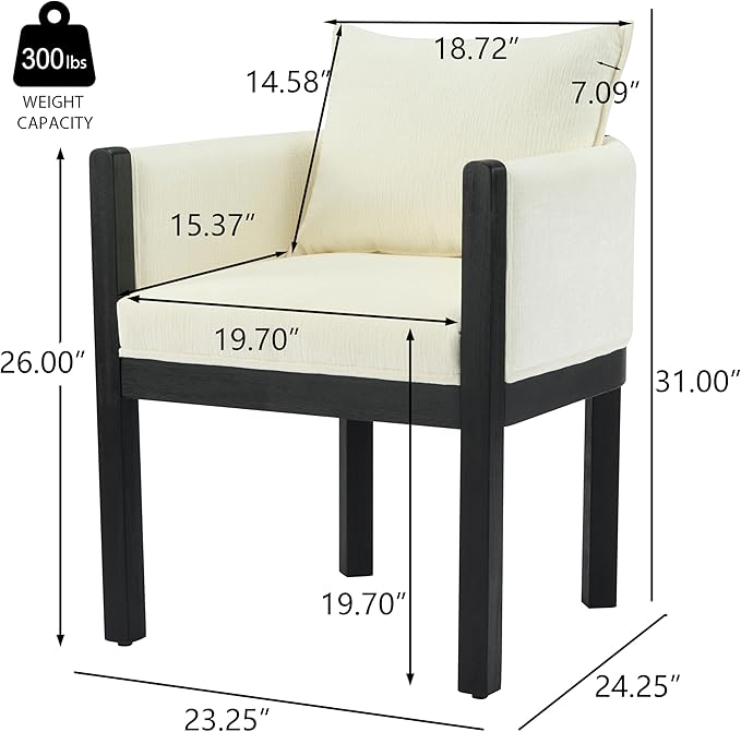Christopher Knight Home Lucid Linen Upholstered Dining Chairs Set of 2 - Image 2