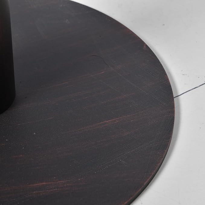 Diwhy Industrial Pub Table 23.6" Iron Round Desktop 37.4" Height Cast Iron Bar - Image 6