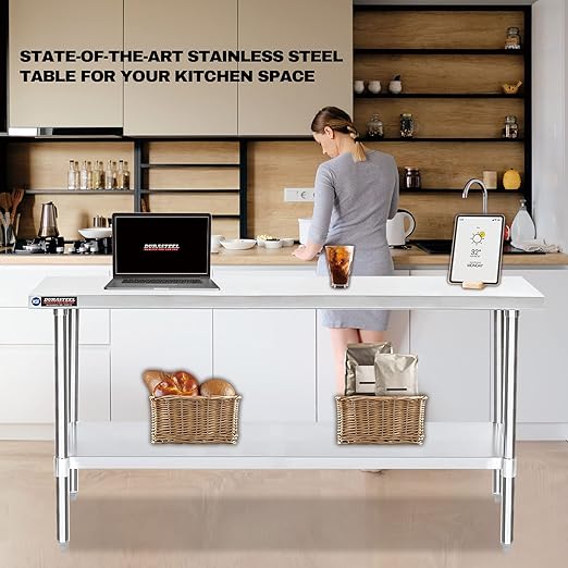 DuraSteel 30x72 Stainless Steel Prep Table - Image 7