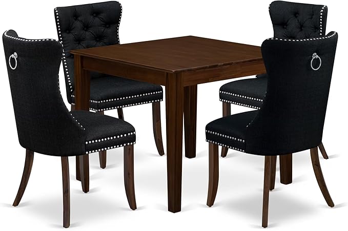 East West Furniture OXDA5-AWA-24 5 Piece Dining Table Set Consists of a Square by EastWestFurniture