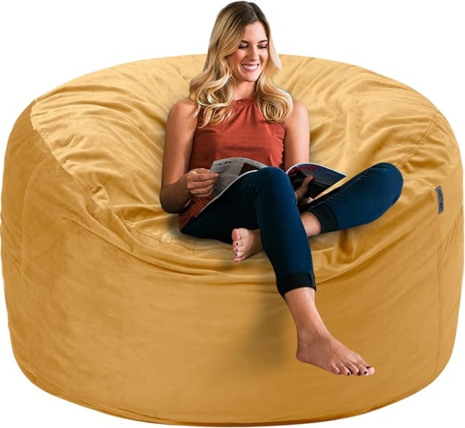 HABUTWAY Bean Bag Chair 3Ft Luxurious Velvet Ultra Soft Fur by HABUTWAYMakeYourLifeComfortable