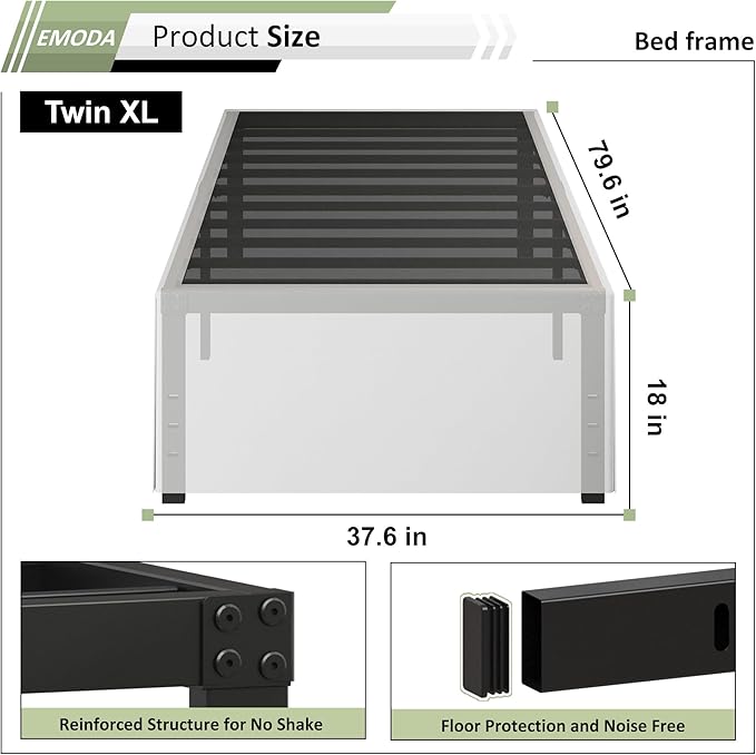 EMODA 18 Inch Twin XL Bed Frames - Image 2