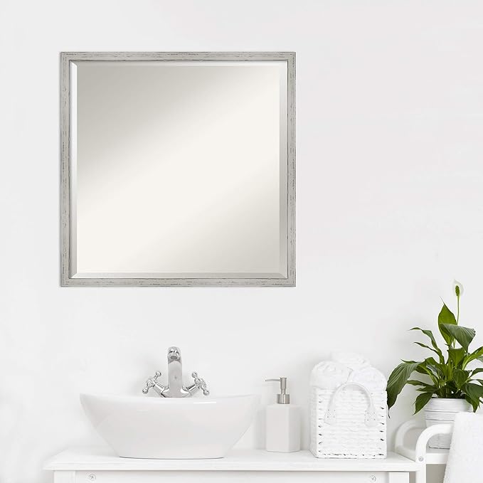Amanti Art White Bathroom Mirror - Image 6