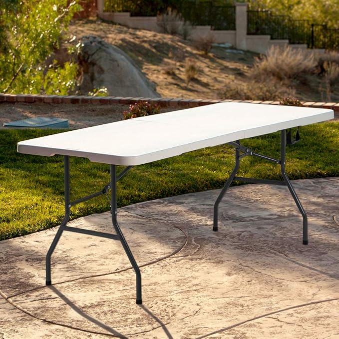 6FT Picnic Table Folding Table Camping Table Plastic Table Fold Up Table Lock - Image 2