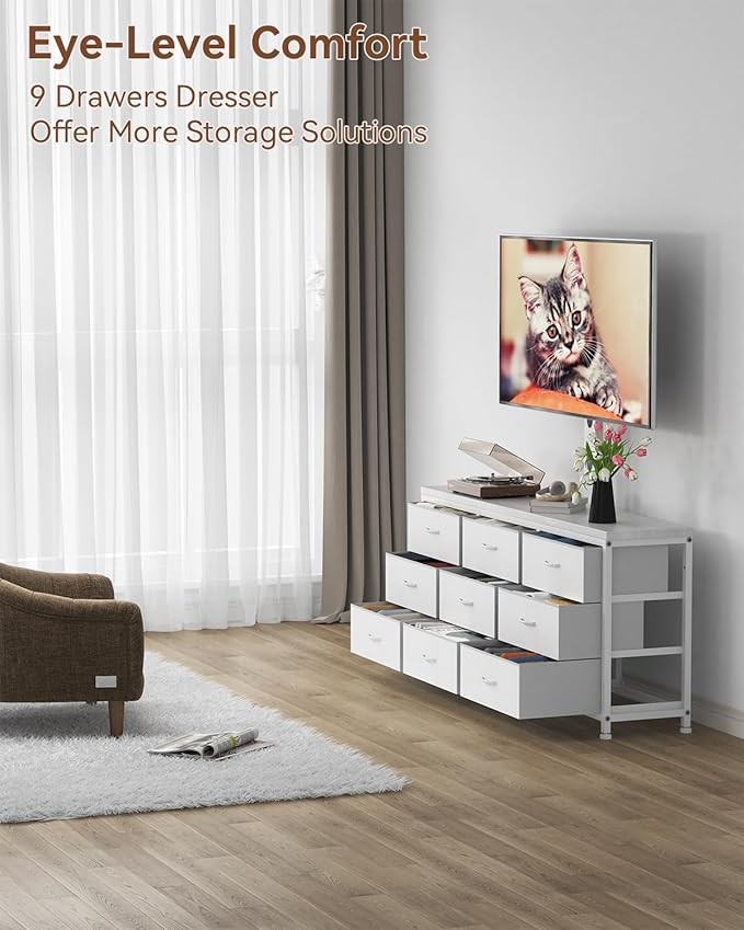 TV Stand with Mount for 32/55/65/75/85 inch TVs, Entertainment Center with 9 - Image 5
