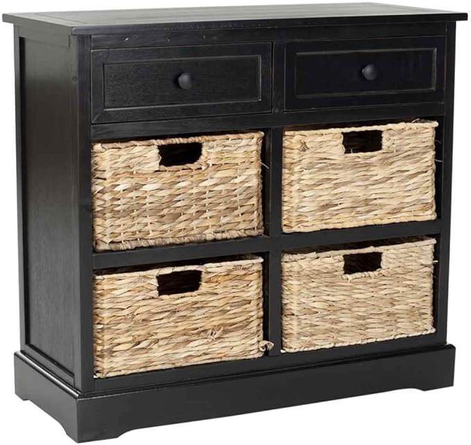 SAFAVIEH American Homes Collection Herman Vintage Black Storage Unit - Image 6