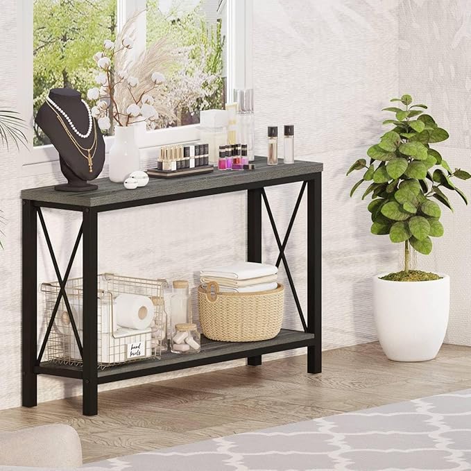 BON AUGURE Console Tables for Living Room, Industrial Couch Table Behind Sofa - Image 9