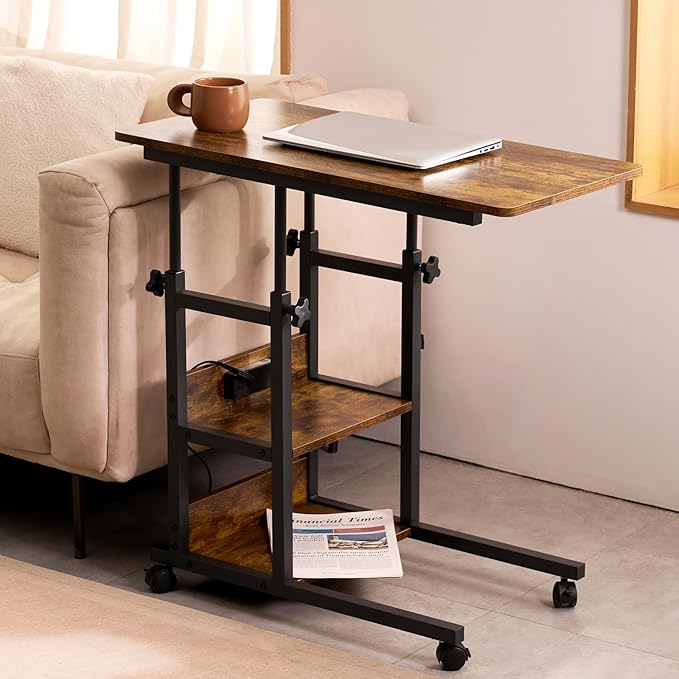C Shaped End Table Height Adjustable by Armocity