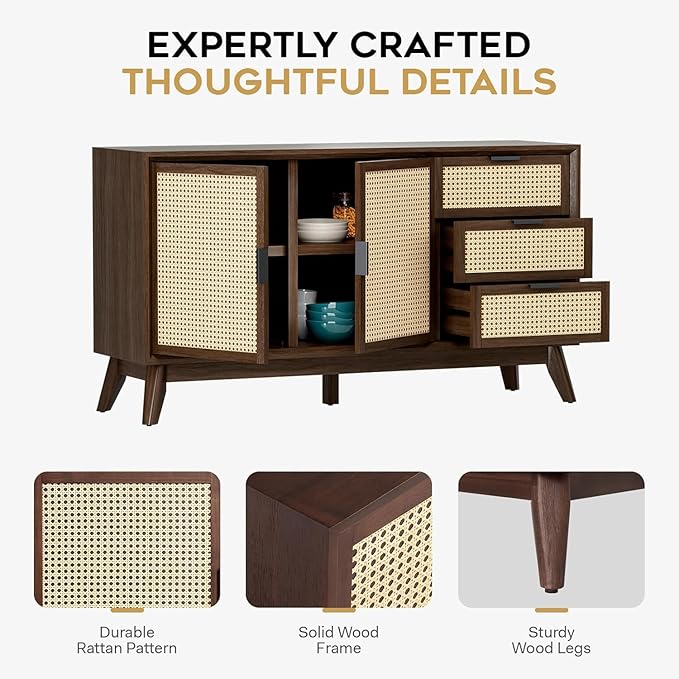 Bme Rattan Pre-Assembled Buffet Sideboard - Image 4