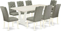 East West Furniture V027EL207-9 9 Piece Dining Room Set Includes a Rectangle by EastWestFurniture
