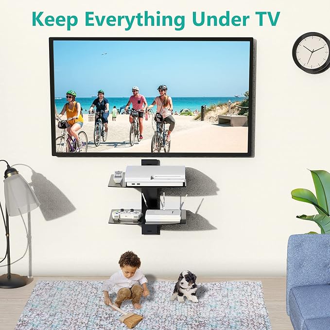 WALI Floating Entertainment Center Shelves, Holds Up to 17.6lbs, TV Shelf - Image 4
