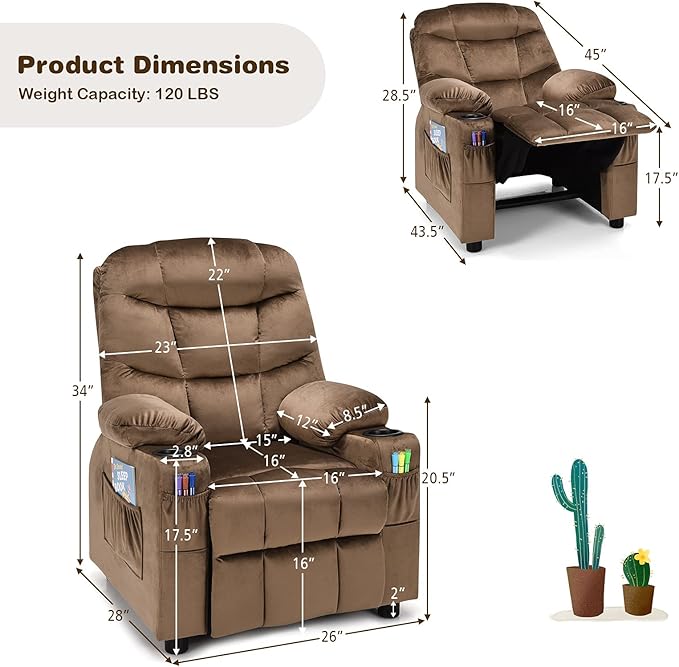 Costzon Kids Recliner Chair - Image 3