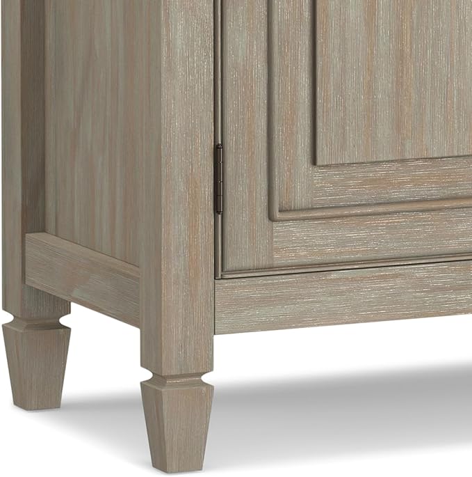 SIMPLIHOME Connaught 40-inch Wide Solid Wood Storage Cabinet in Distressed Grey - Image 10