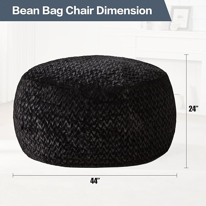 Hobestluk 4ft Bean Bag Chairs for Adults Large Beanbag Chair - Image 2