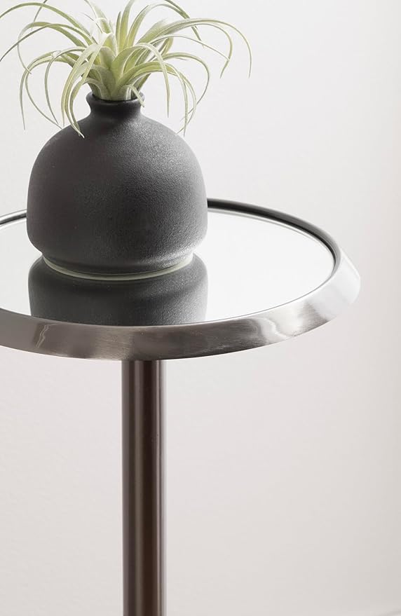 Kate and Laurel Sanzo Modern Pedestal Drink Table, Decorative End Table - Image 5