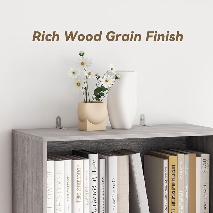 71'' Tall Bookshelf with Drawers, 6 Tier Wooden Bookcase Storage Organizer - Image 5