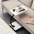 C Table End Table, 360°Swivel TV Tray Table by SJIE