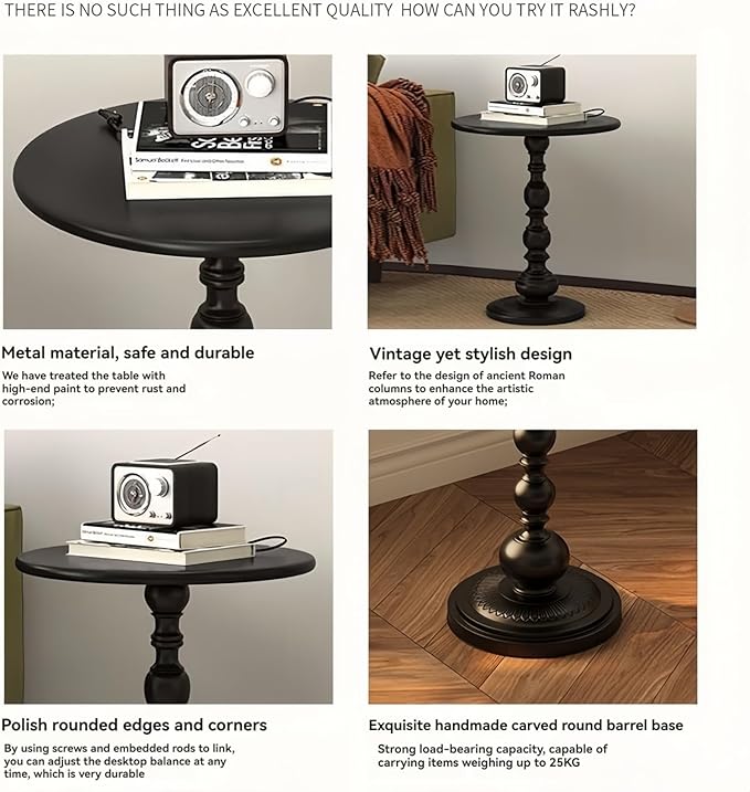 Round Side Table，Accent Table，Small end Table，Living Room Tables，Drink - Image 6