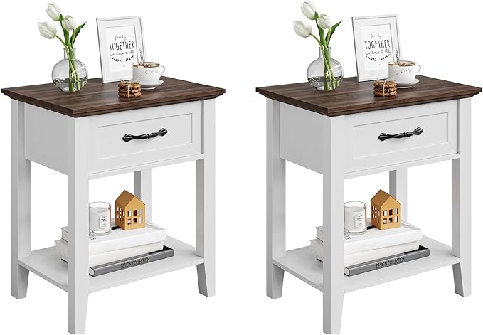 IDEALHOUSE Nightstands Set of 2, End Table by IDEALHOUSE