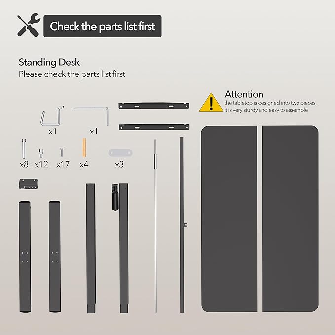 Electric Standing Desk Adjustable Height, 40x24 Inches Sit Stand up Desktop - Image 7