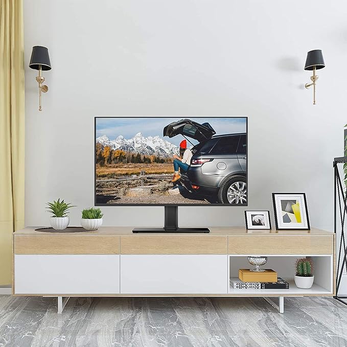 Suptek Universal Table Top TV Stand, Pedestal TV Stand - Image 3
