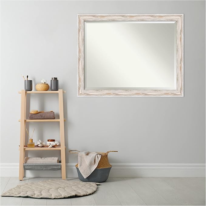 Amanti Art White Bathroom Mirror - Image 8